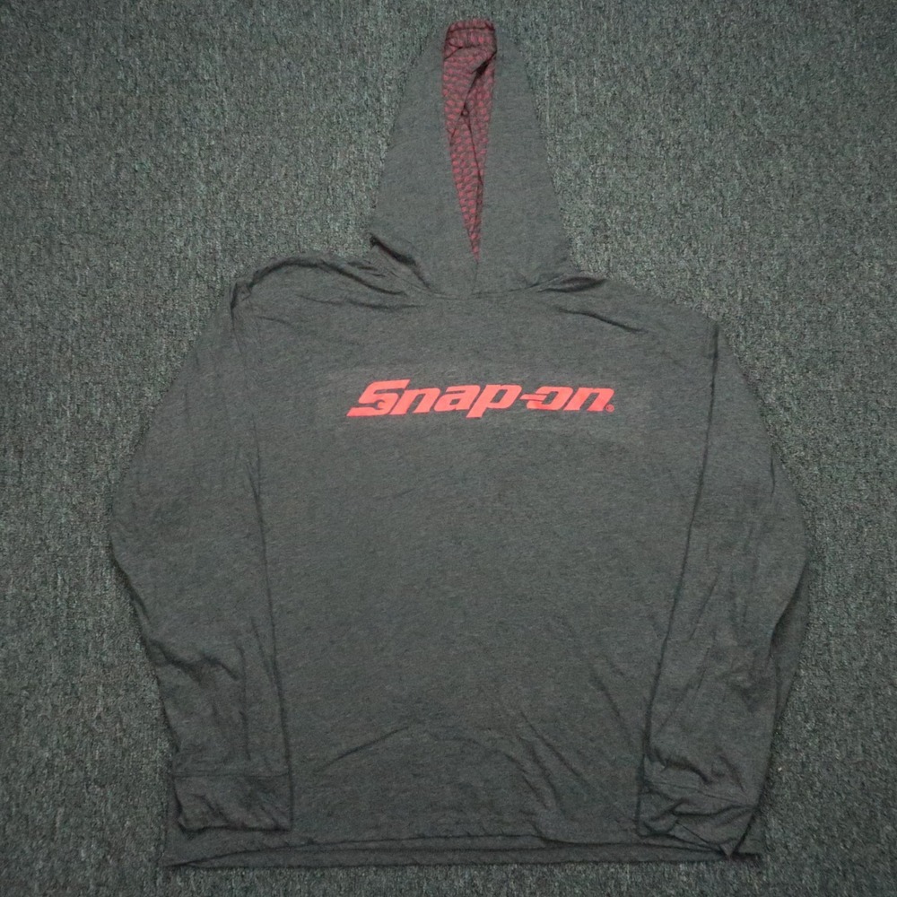 Snap‎ On Hoodie Mens Extra Large Gray Pullover Hoody Lightweight